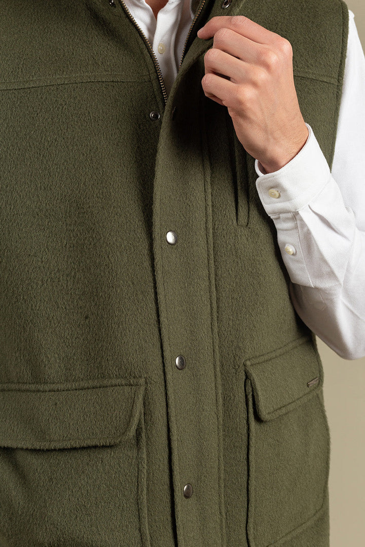 Chaleco Urs De Baby Alpaca Color Militar