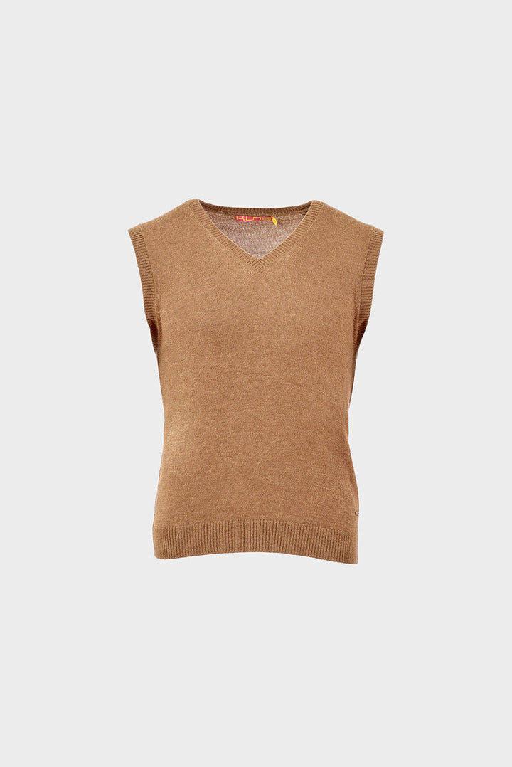 Chaleco Abel De Baby Alpaca Color Camel