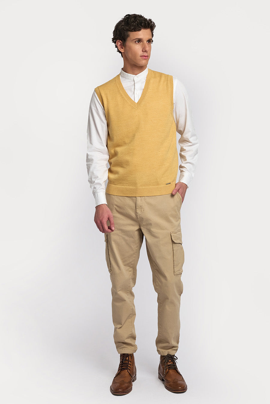 Abel Vest Baby Alpaca Color Amarelo