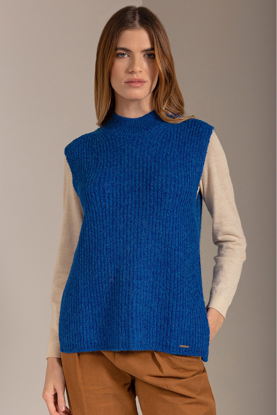 Umuck Vest Baby Alpaca Color Mykonos