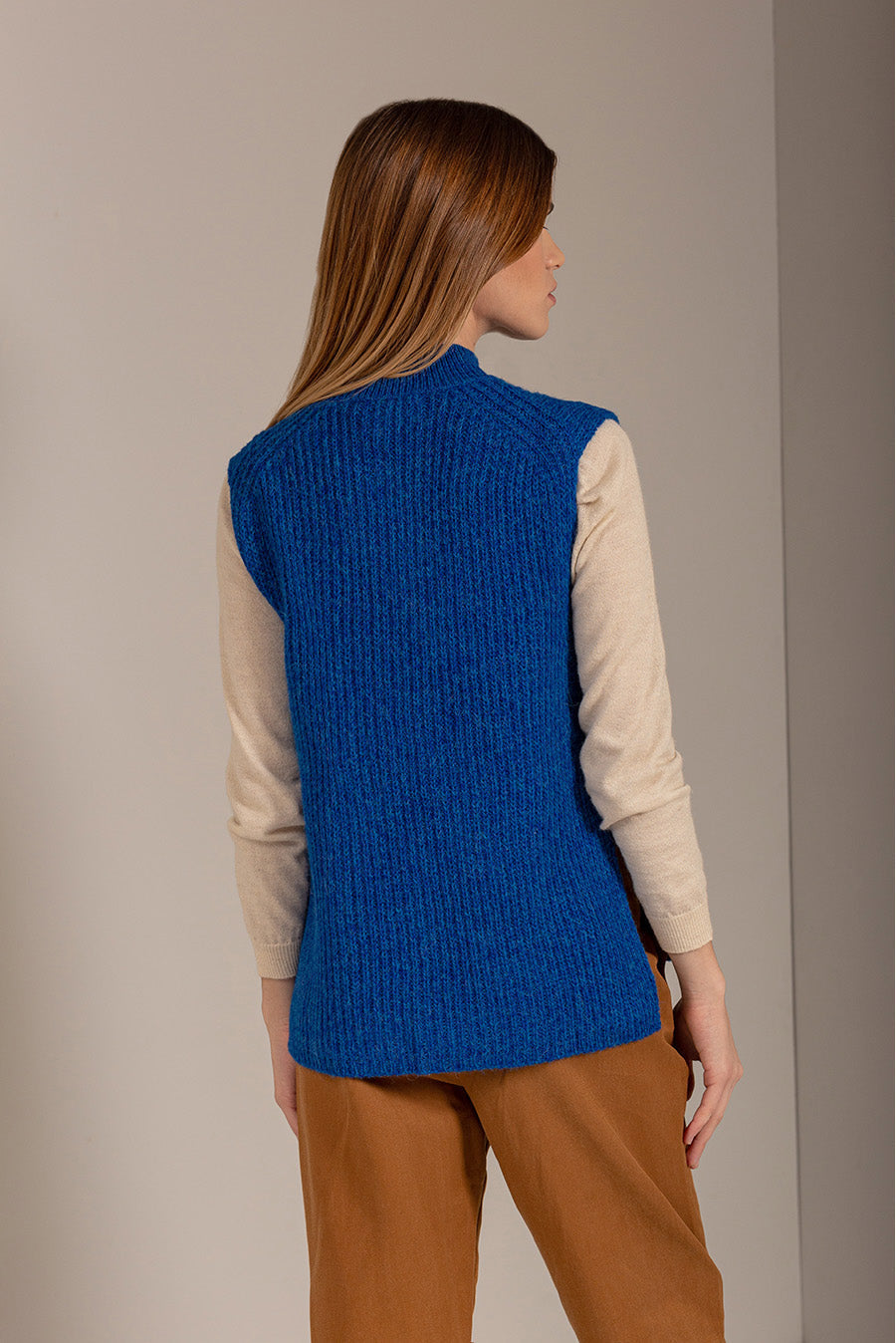 Umuck Vest Baby Alpaca Color Mykonos