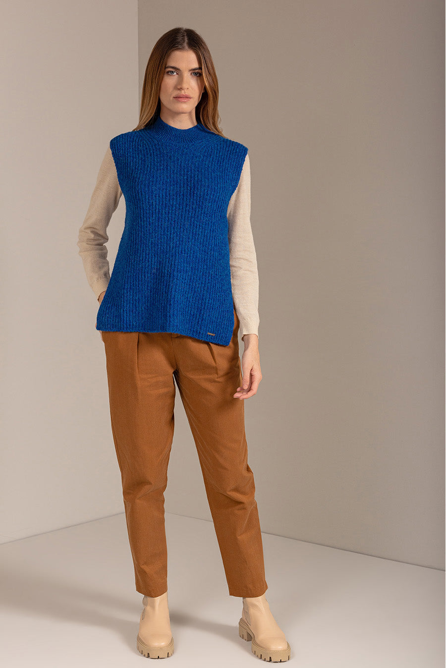 Umuck Vest Baby Alpaca Color Mykonos