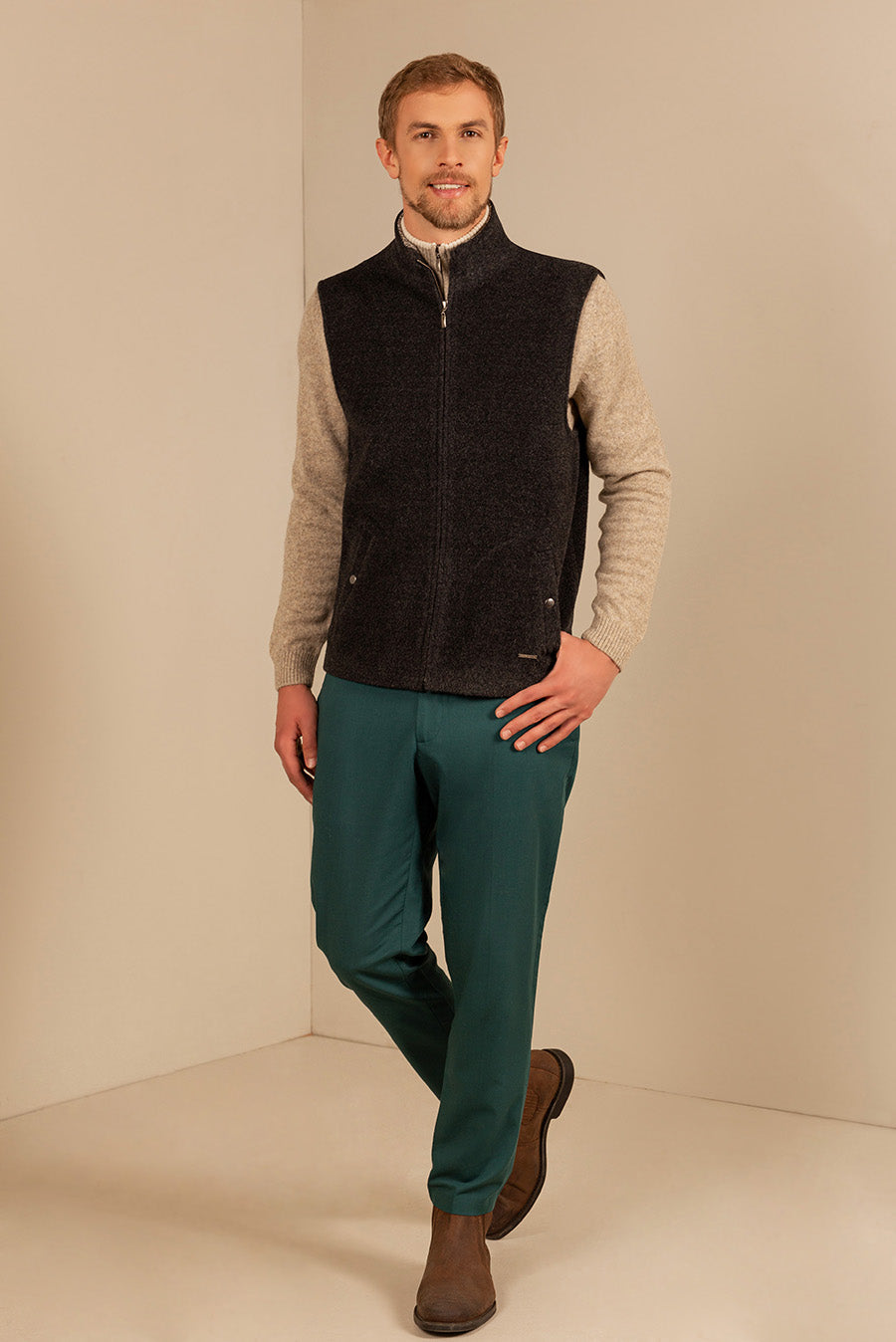 Chaleco Unkle De Alpaca Color Antracite