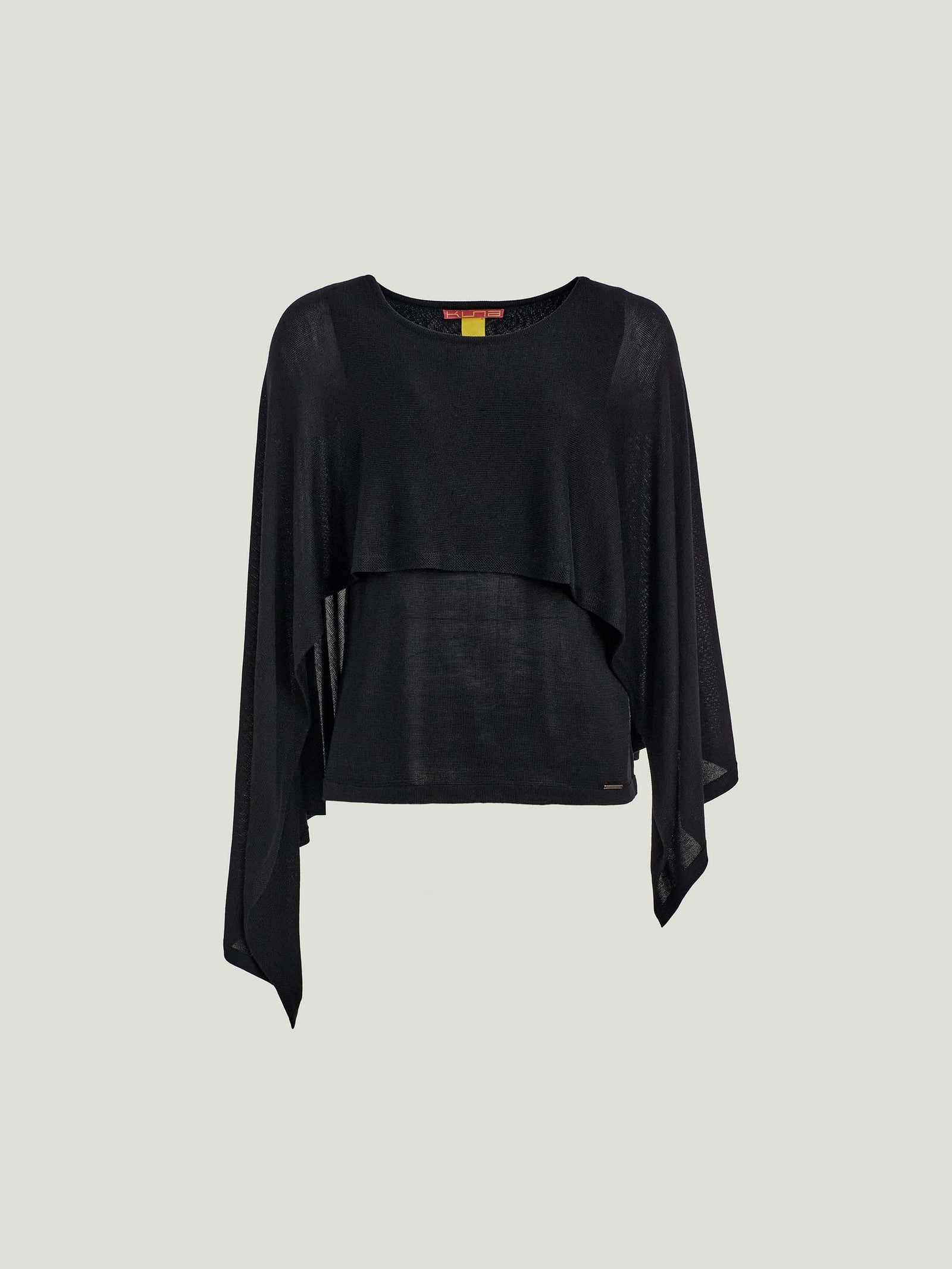 Waterfall Vest Silk Color Black