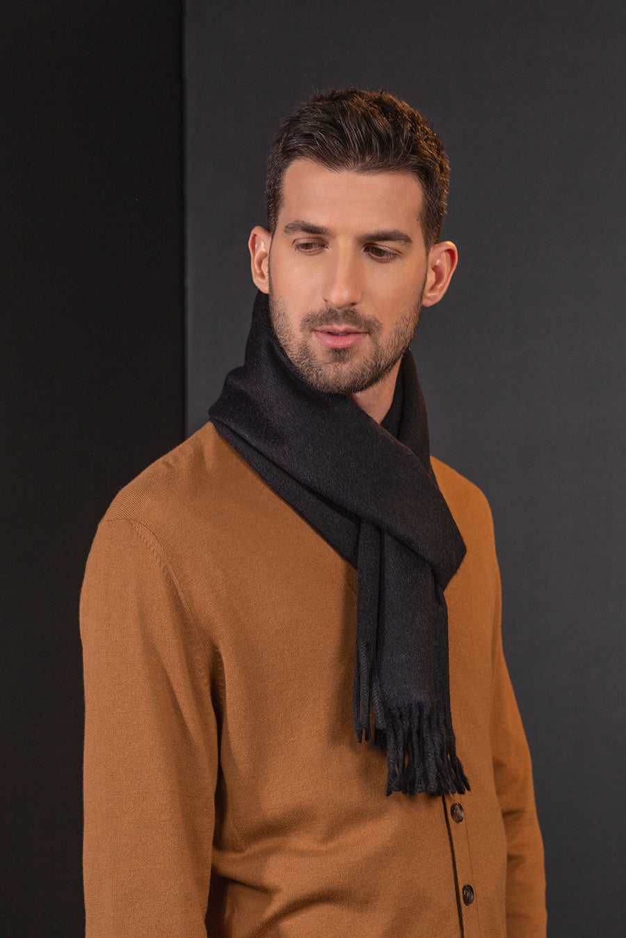 Jamas Scarf Royal Alpaca Color Black