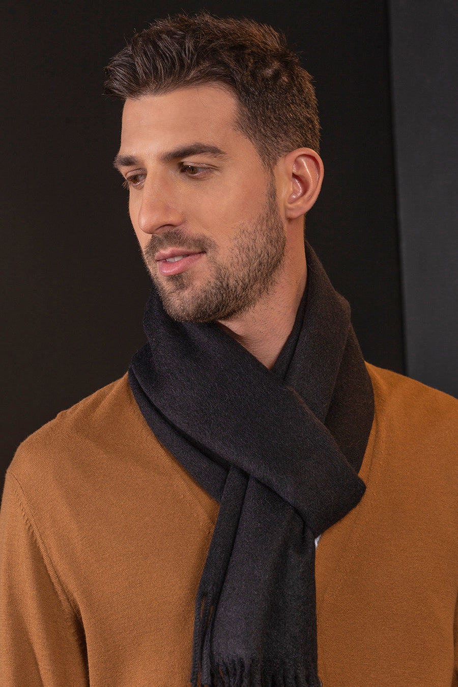 Jamas Scarf Royal Alpaca Color Black
