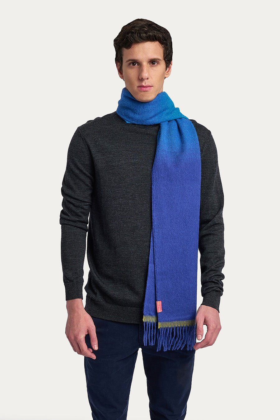 Wendell Scarf Baby Alpaca Color Blue