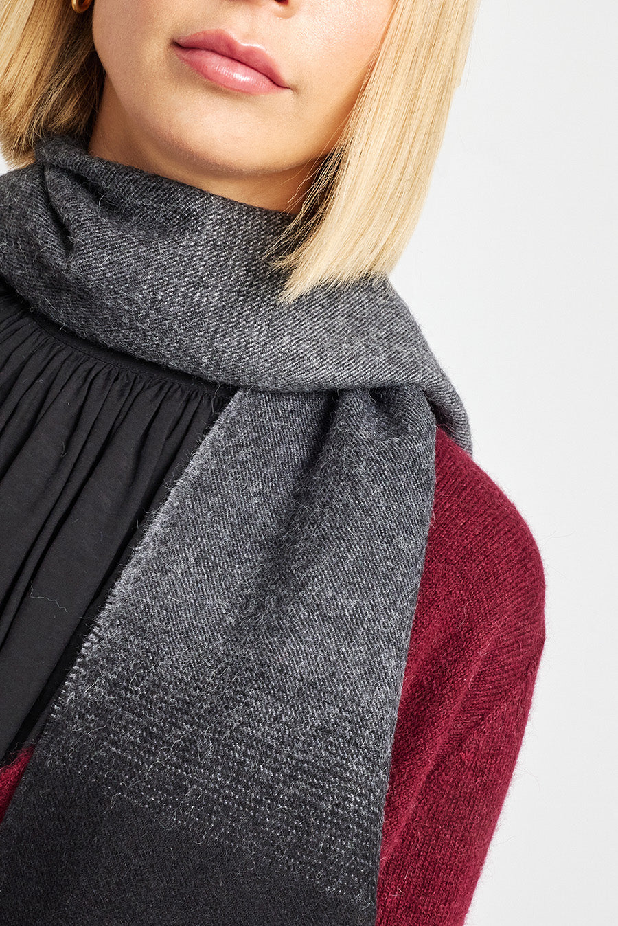 Wendell Scarf Baby Alpaca Color Black