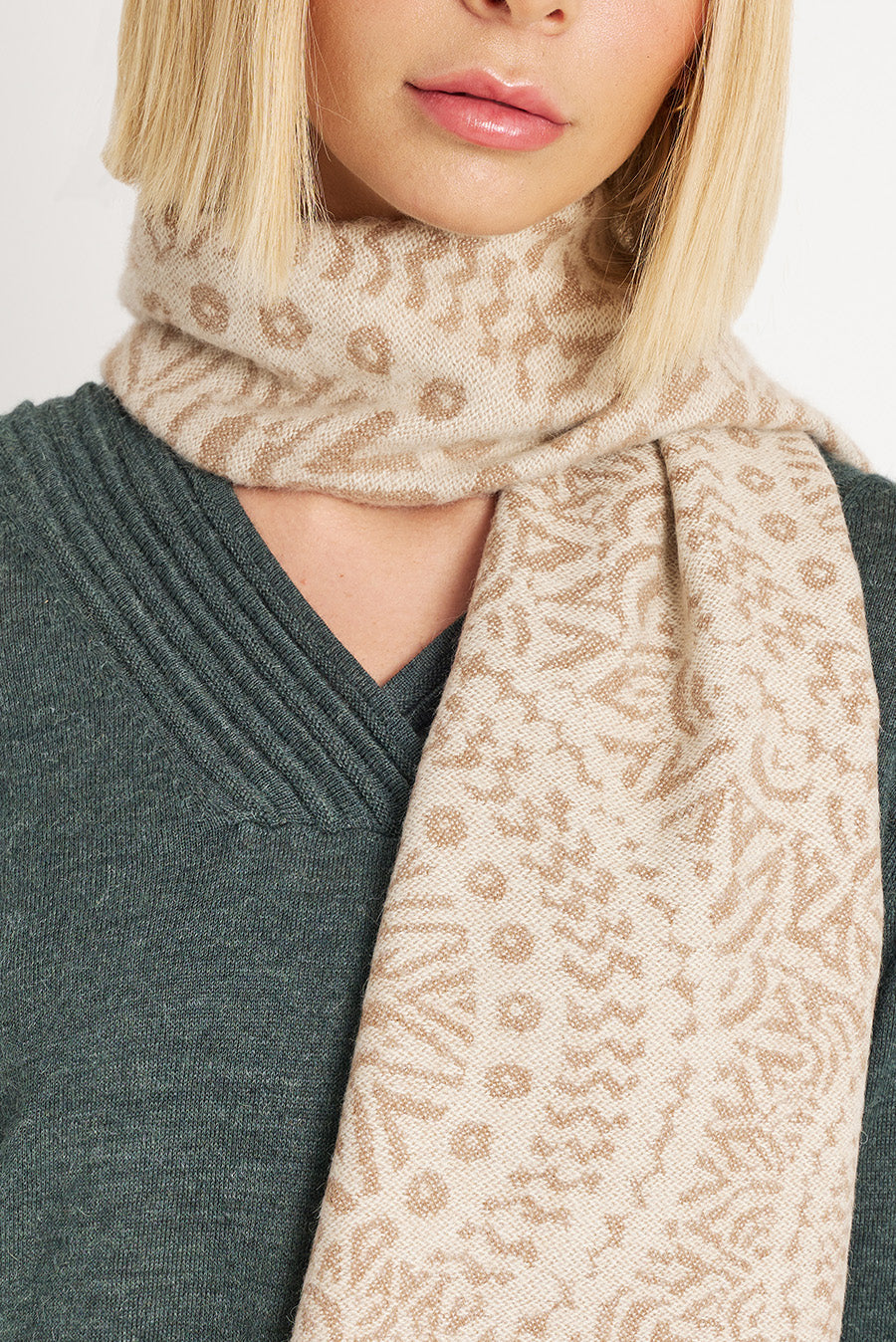 Wine Scarf Baby Alpaca Color Beige