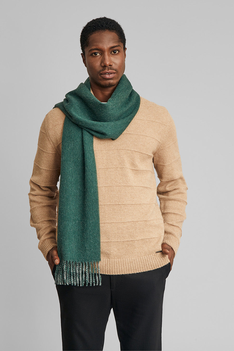 Tundra Scarf Baby Alpaca Color Bosque&Grey
