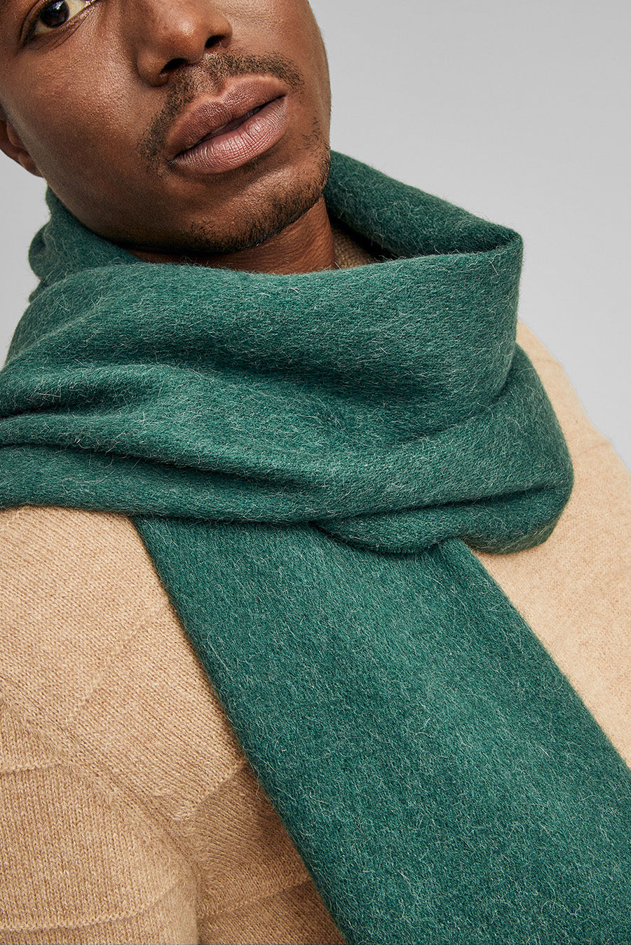 Tundra Scarf Baby Alpaca Color Bosque&Grey