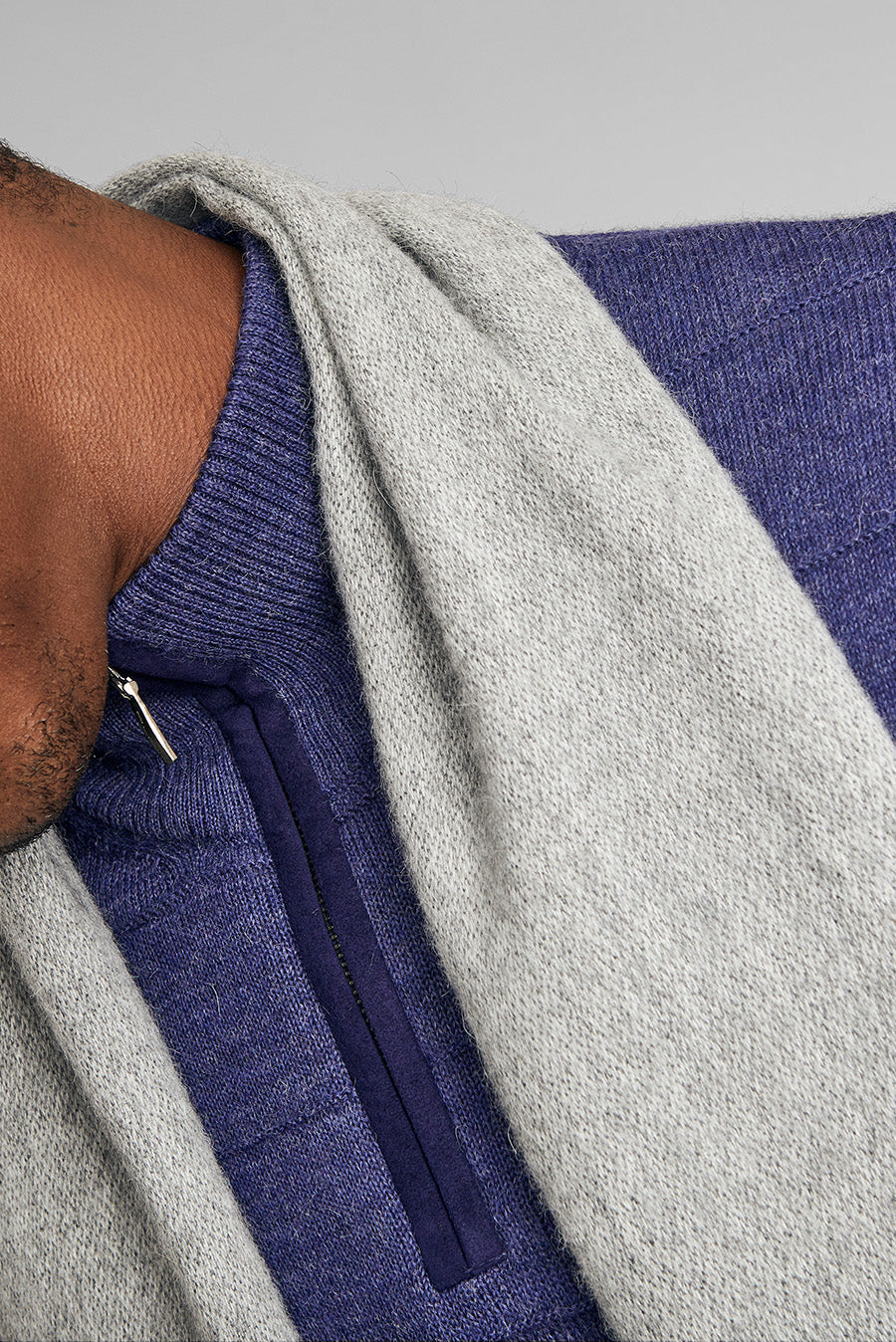 Tundra Scarf Baby Alpaca Color Grey Medio&Grey Claro