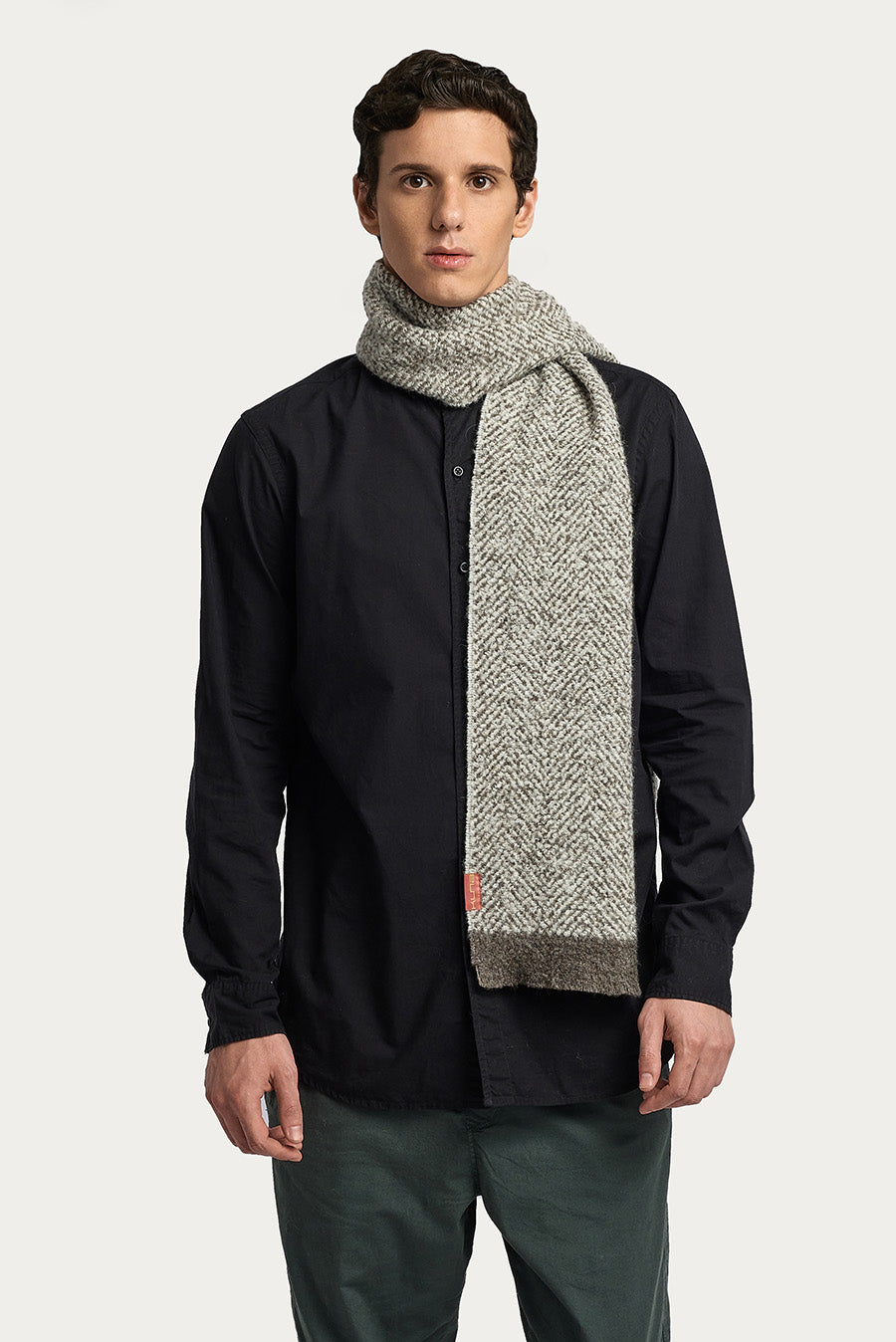 Wenn Scarf Baby Alpaca & Wool Color Grey