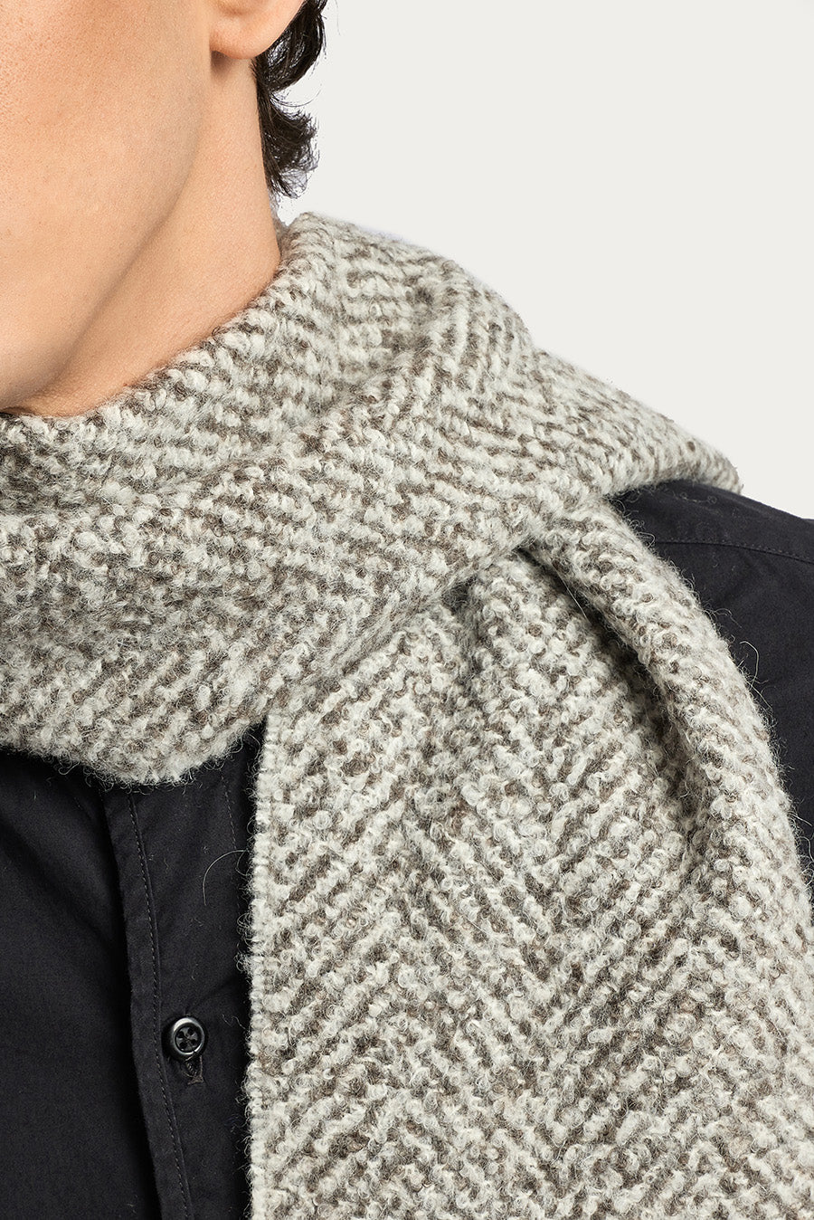 Wenn Scarf Baby Alpaca & Wool Color Grey
