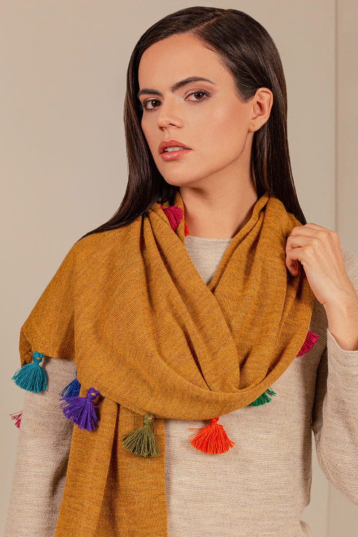 Suzana Scarf Baby Alpaca Color Senape