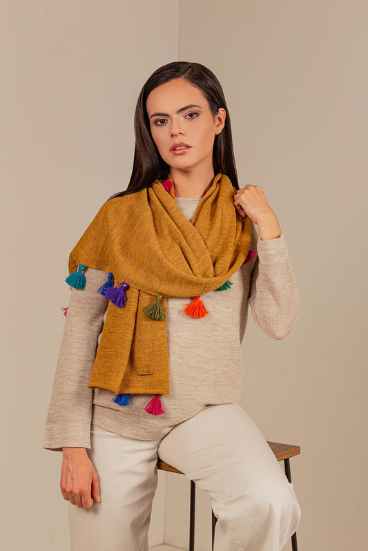 Suzana Scarf Baby Alpaca Color Senape