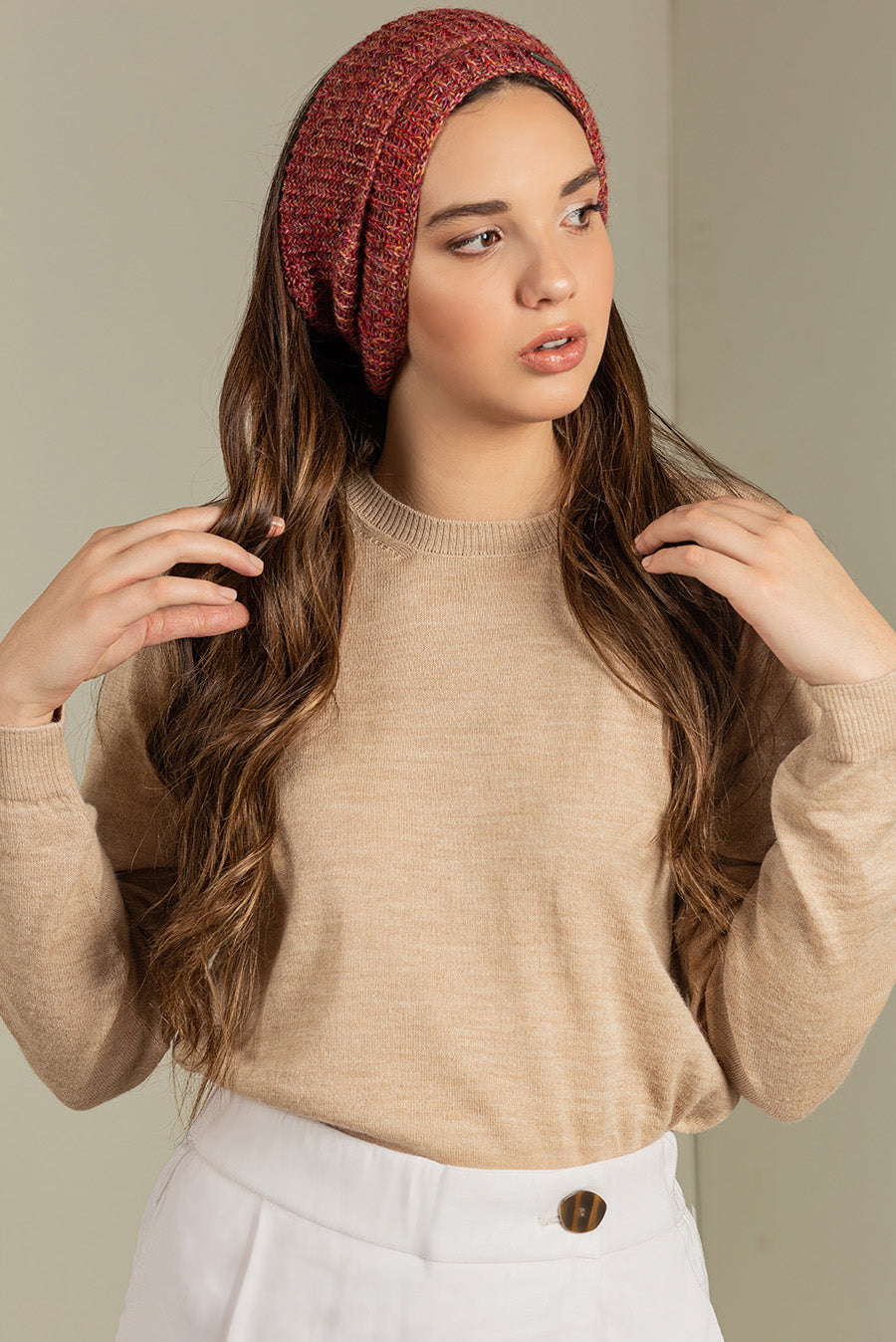 Chalina Ubicate De Baby Alpaca Color Rojo