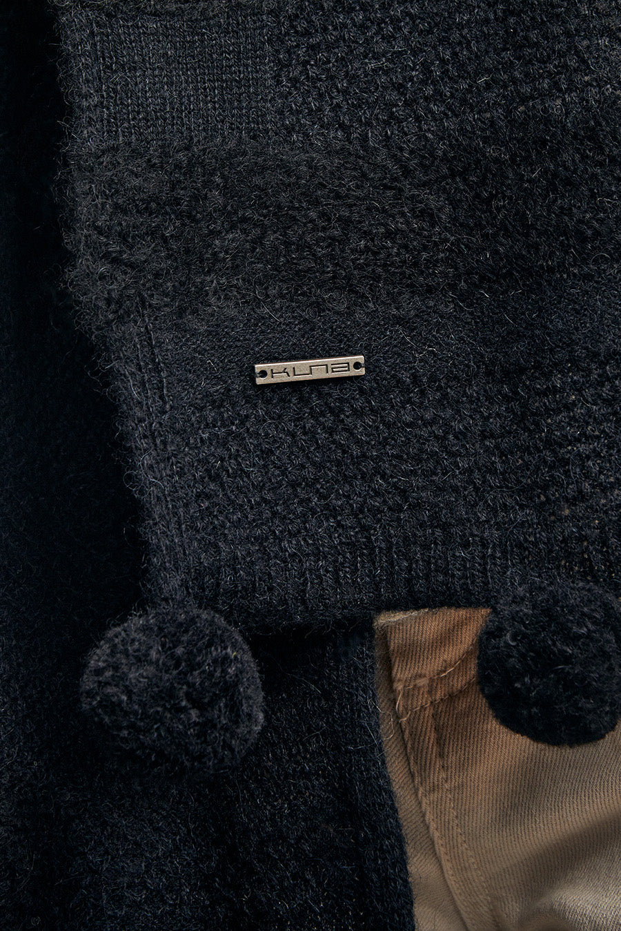 Wannabe Bufanda Bufanda Baby Alpaca Color Negro