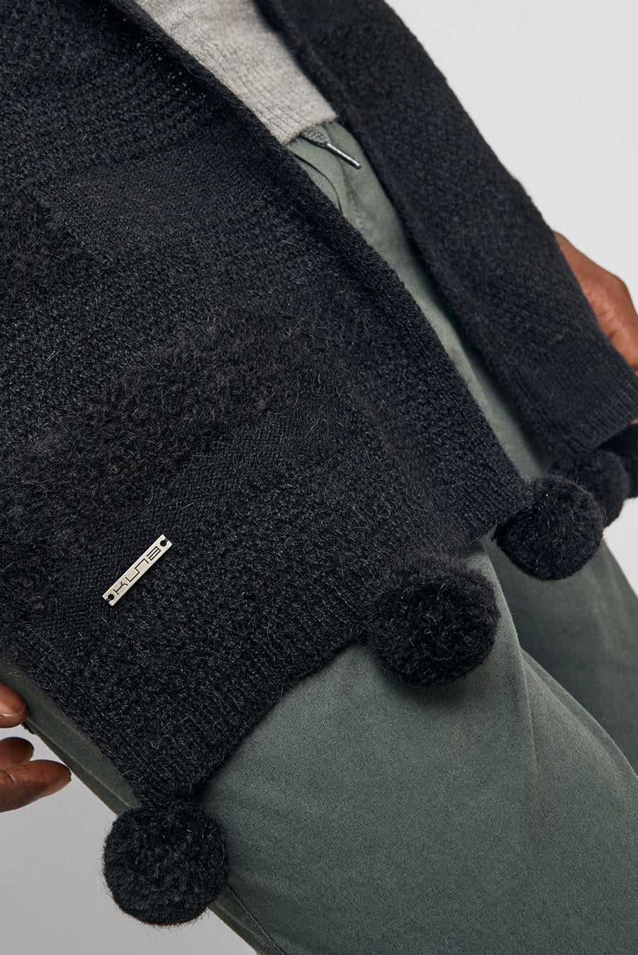 Wannabe Bufanda Bufanda Baby Alpaca Color Negro