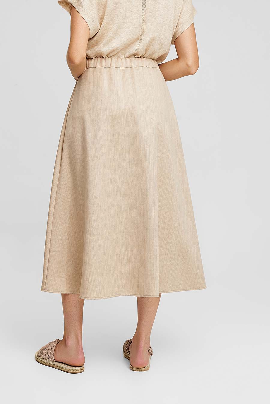 Woven Skirt Wool & Baby Alpaca Color Beige