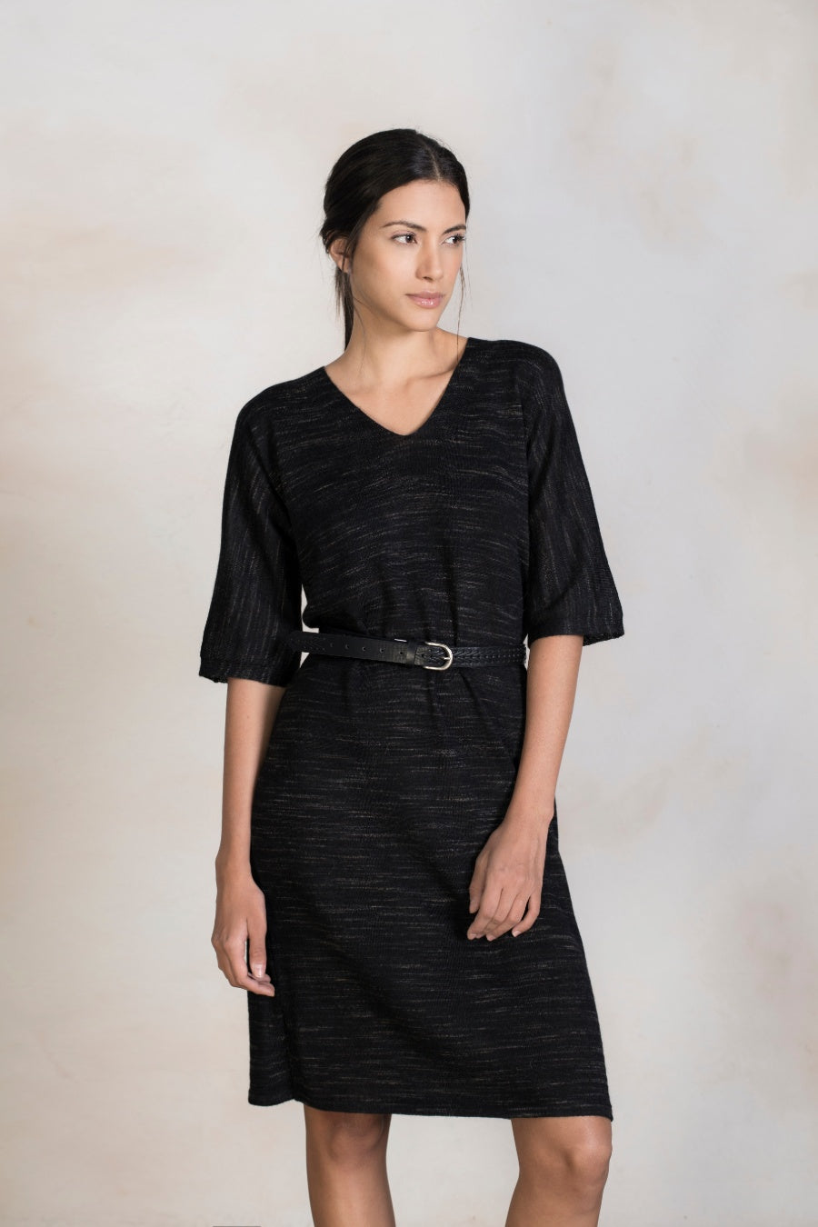 Vestido Rangun De Baby Alpaca Color Meteorite