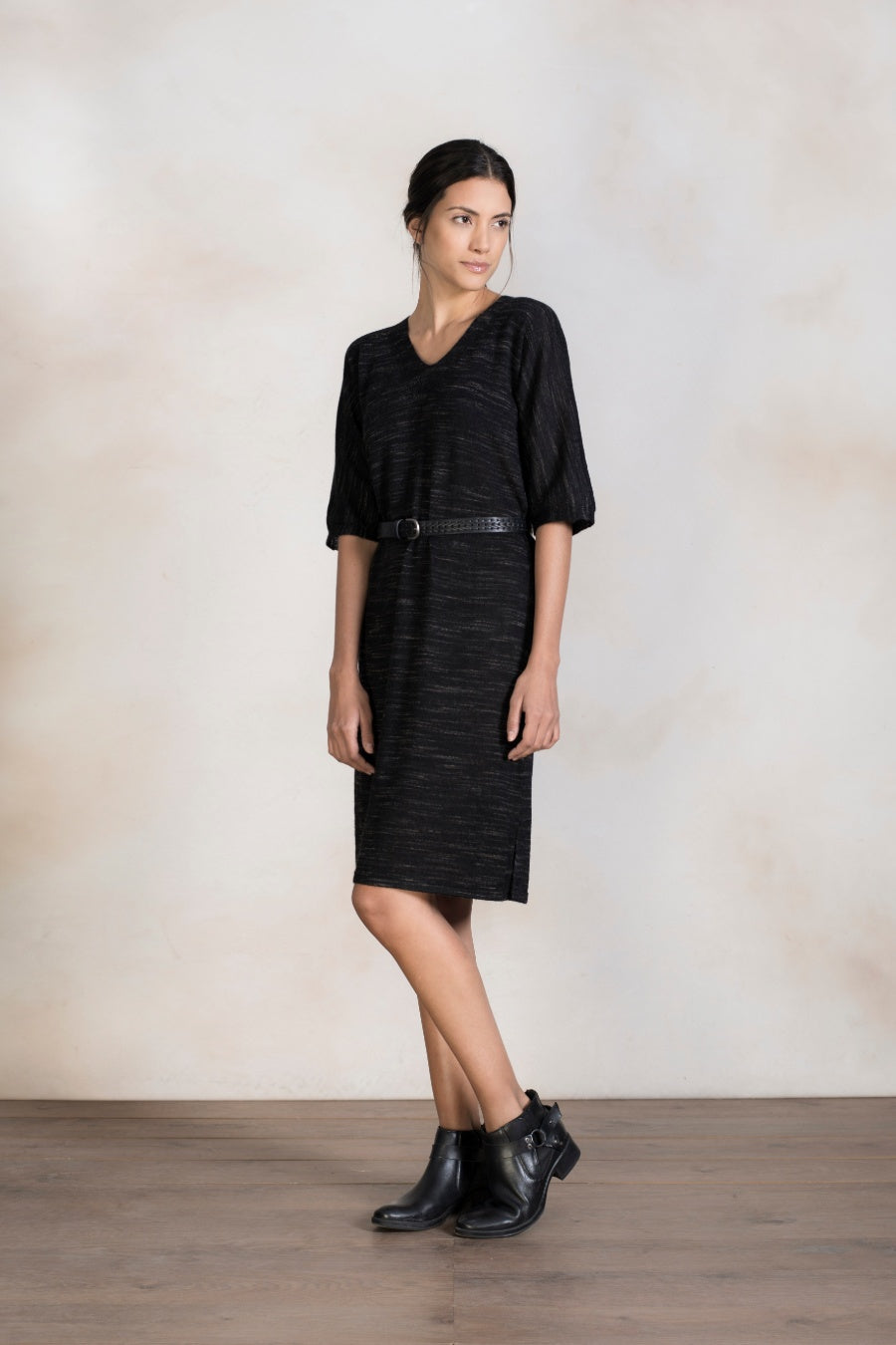 Vestido Rangun De Baby Alpaca Color Meteorite