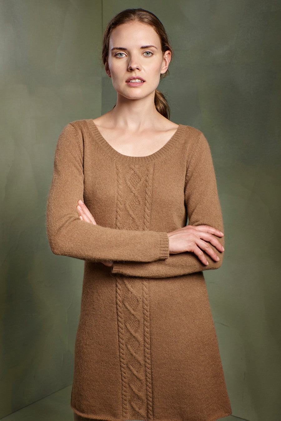 Vestido Reyes De Baby Alpaca Color Camel
