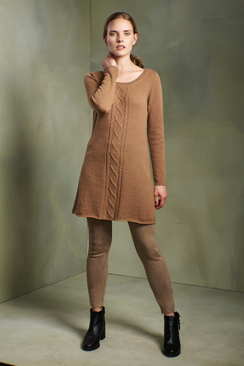 Vestido Reyes De Baby Alpaca Color Camel