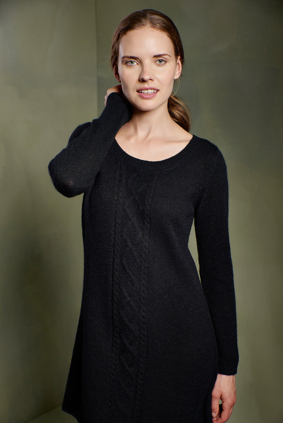 Reyes Dress Baby Alpaca Color Black
