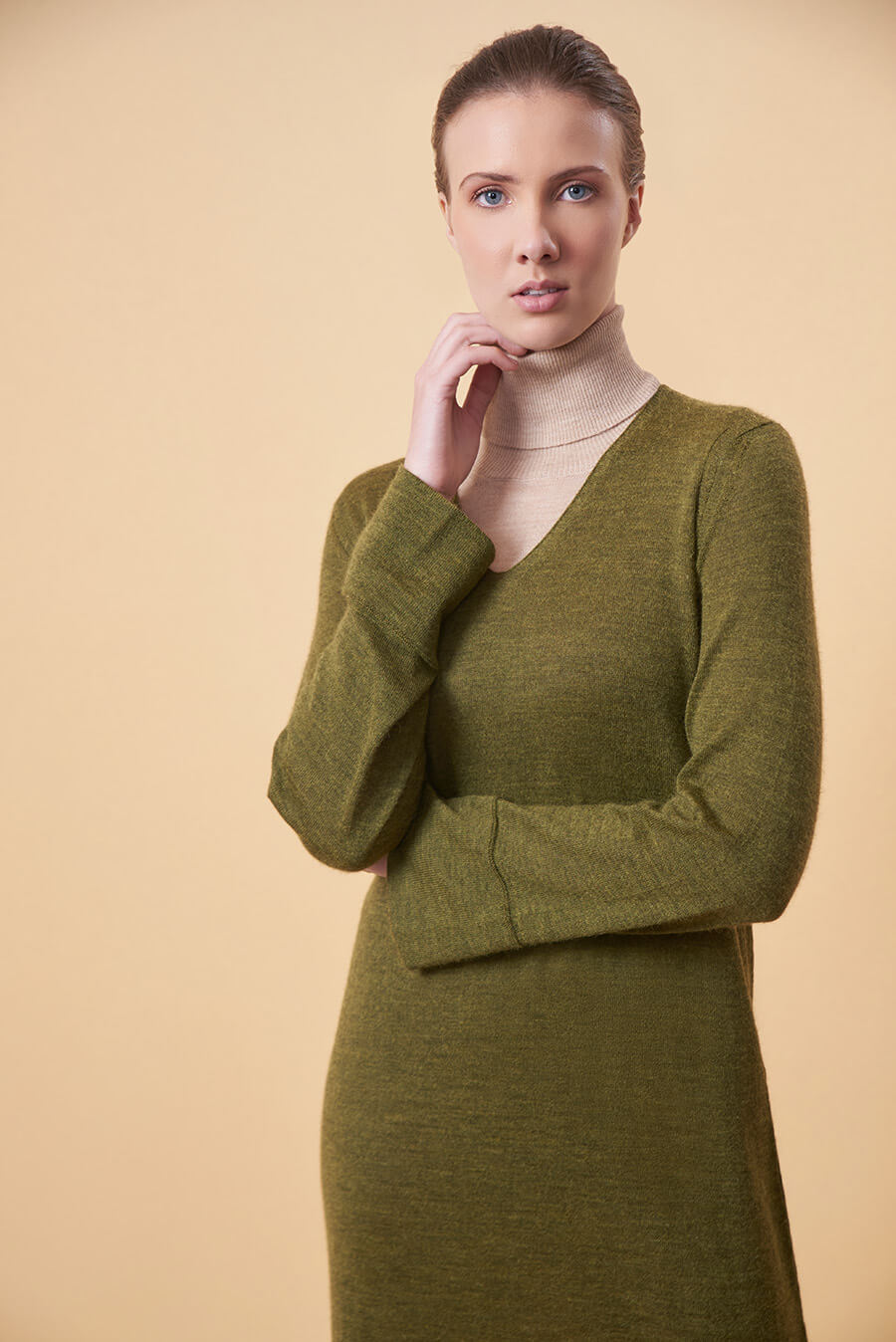 Uffizi Dress Baby Alpaca Color Avocado