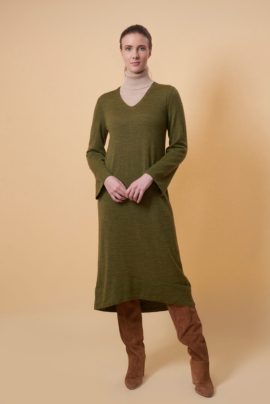 Uffizi Dress Baby Alpaca Color Avocado