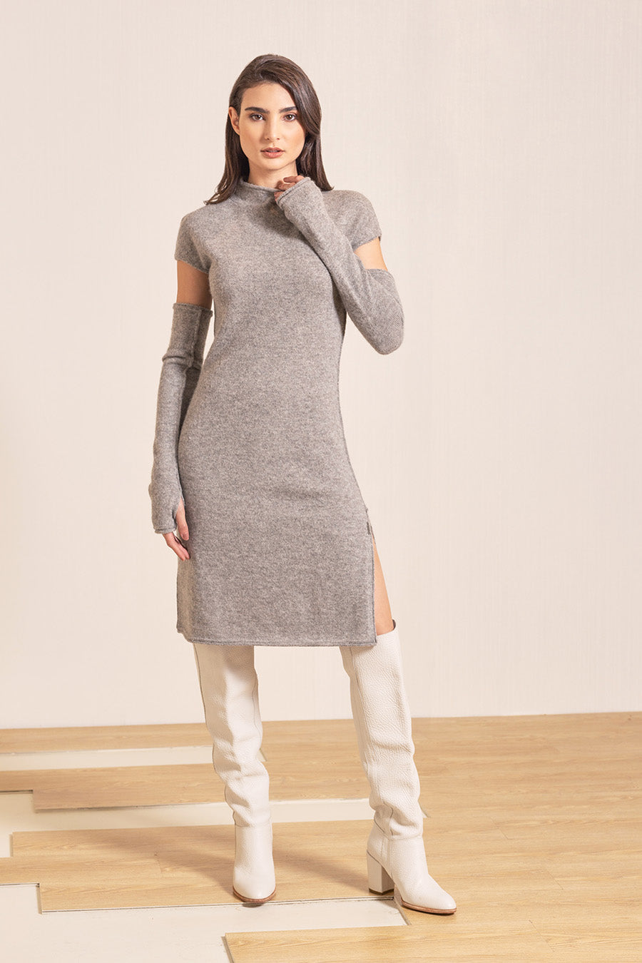 Valia Dress Baby Alpaca Color Grigio