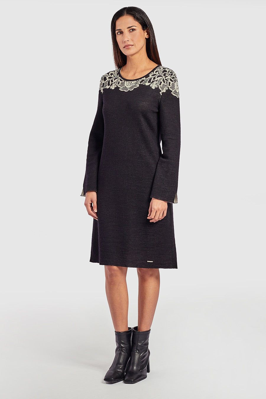 Vestido Wanda De Baby Alpaca Color B&W