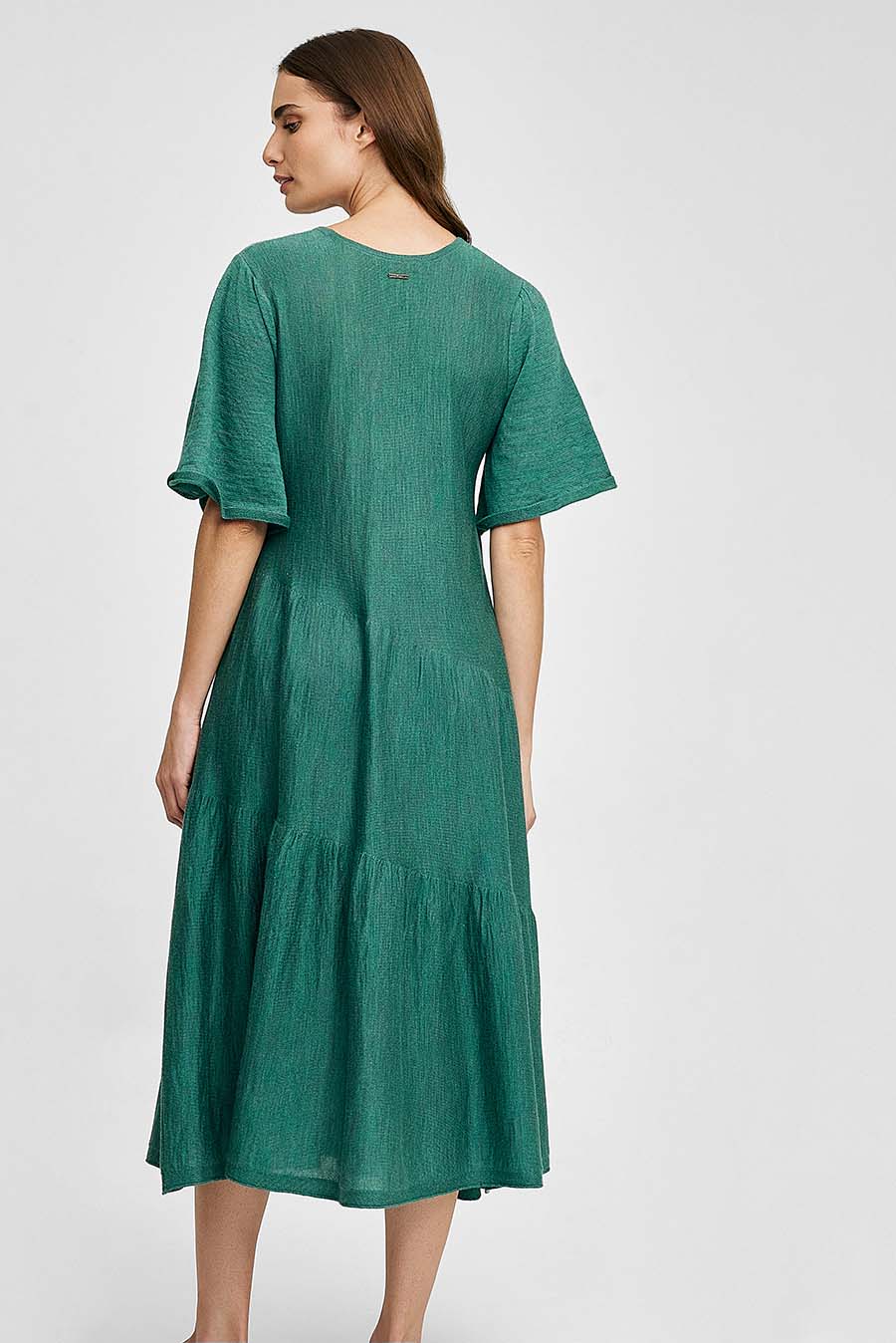 Wave Dress Baby Alpaca Color Green