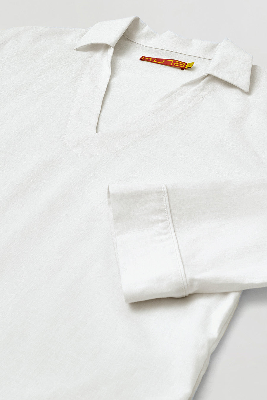 Vestido Vietnam De Lino Color Blanco