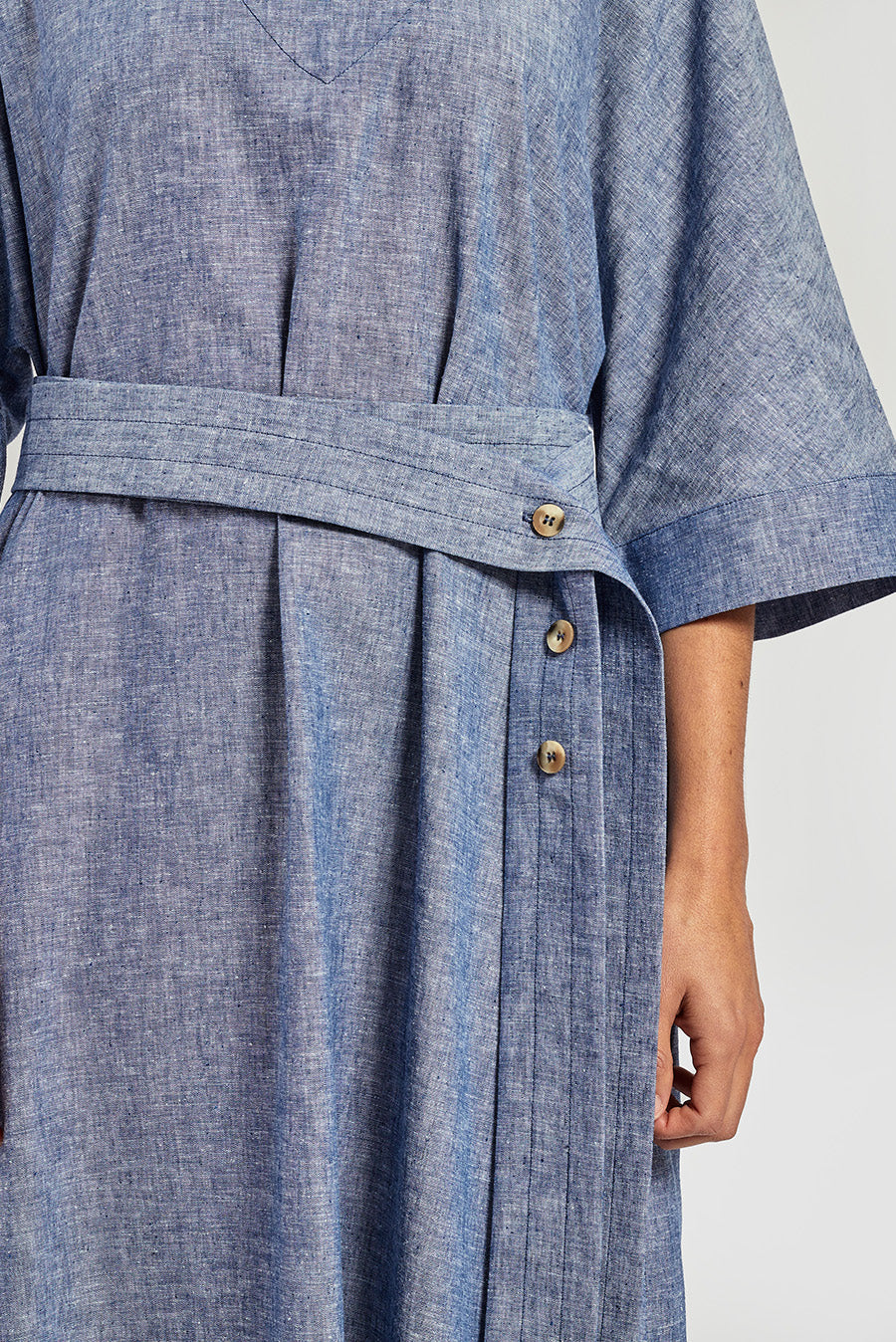 Vestido Varadero De Lino Color Denim