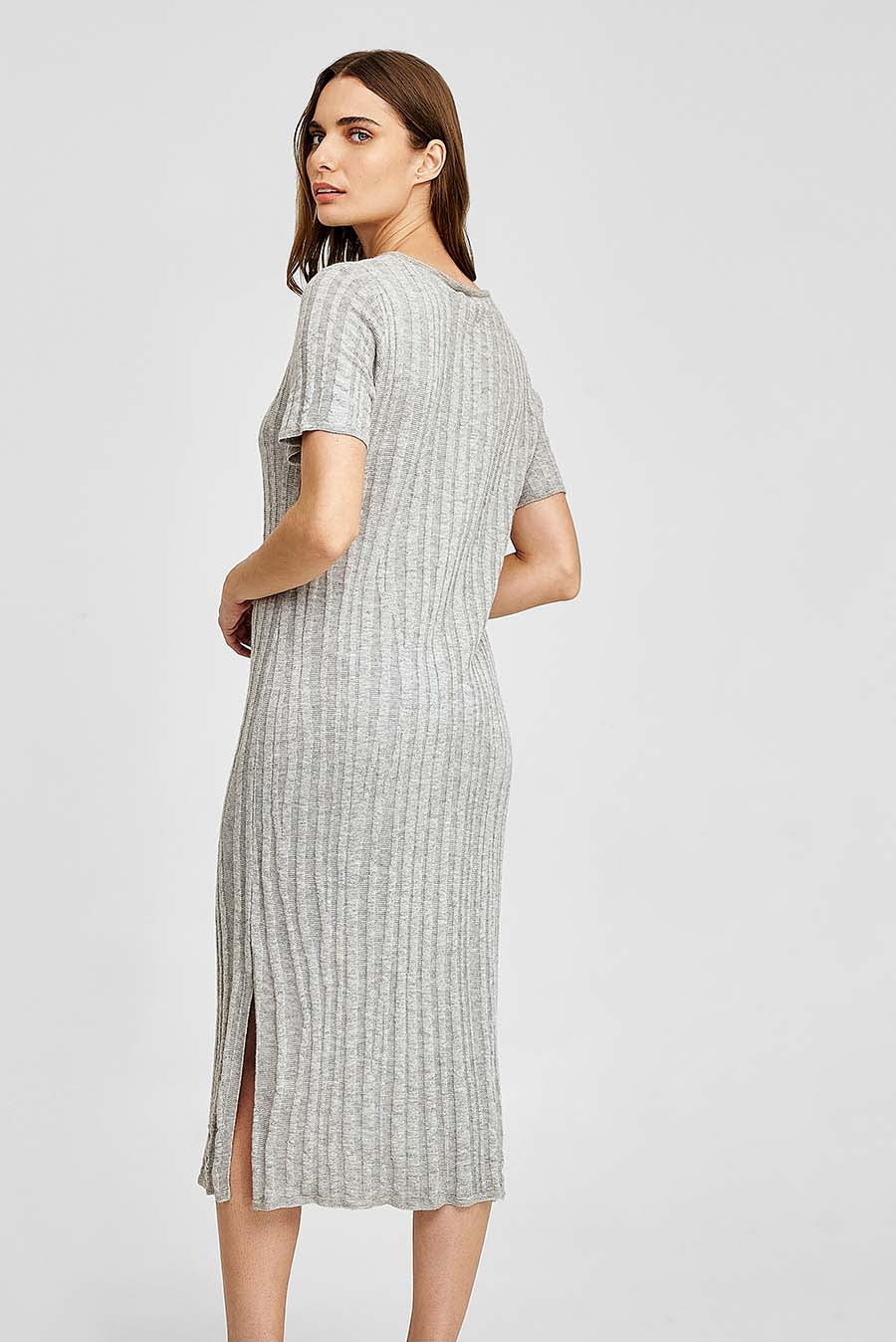 Wasabi Dress Cotton & Baby Alpaca Color Grey