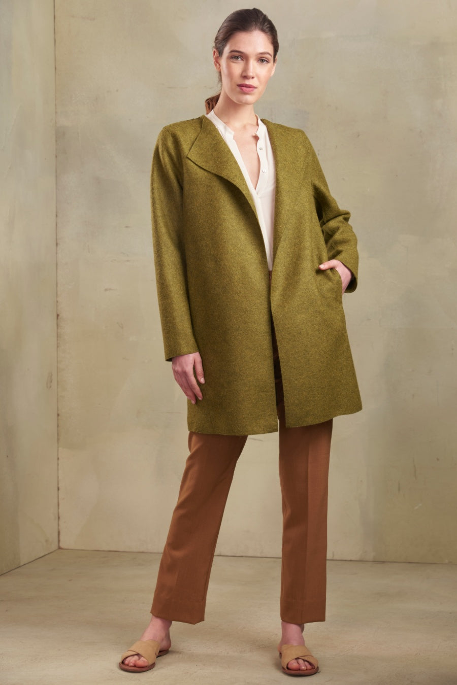 Renovata Coat Alpaca & Wool Color Avocado