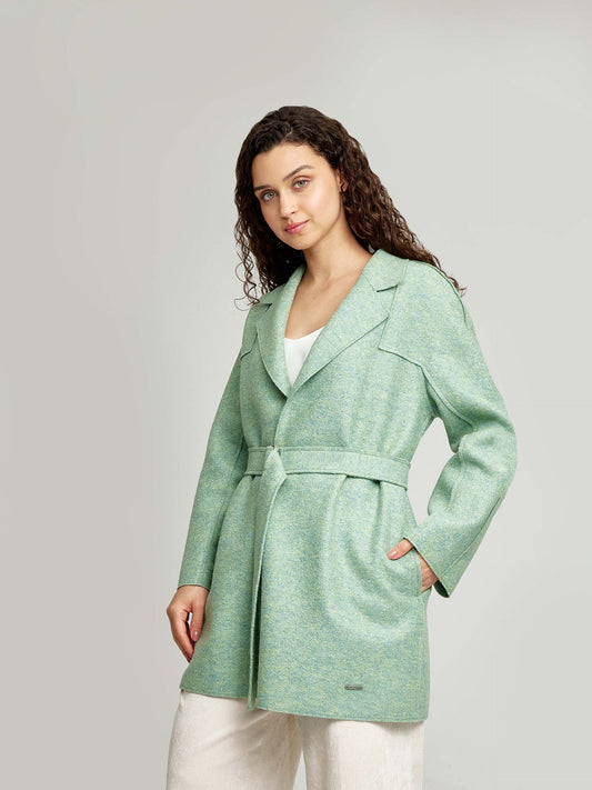 Waylan Coat Alpaca Color Green