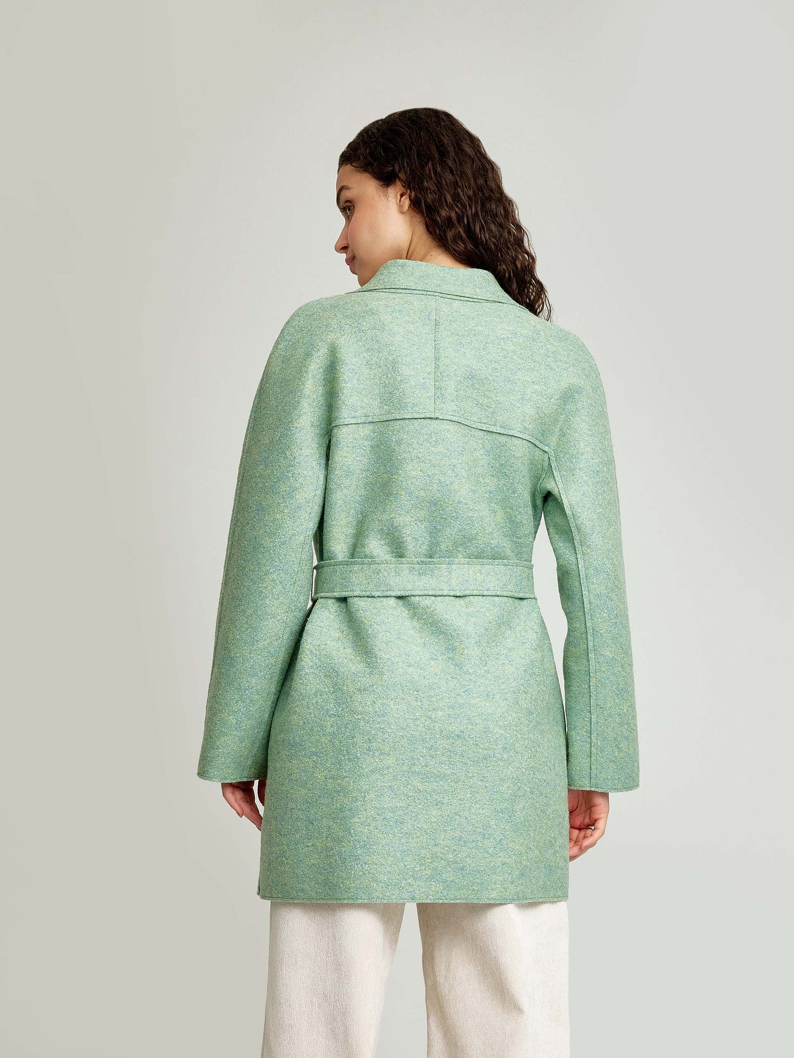 Waylan Coat Alpaca Color Green