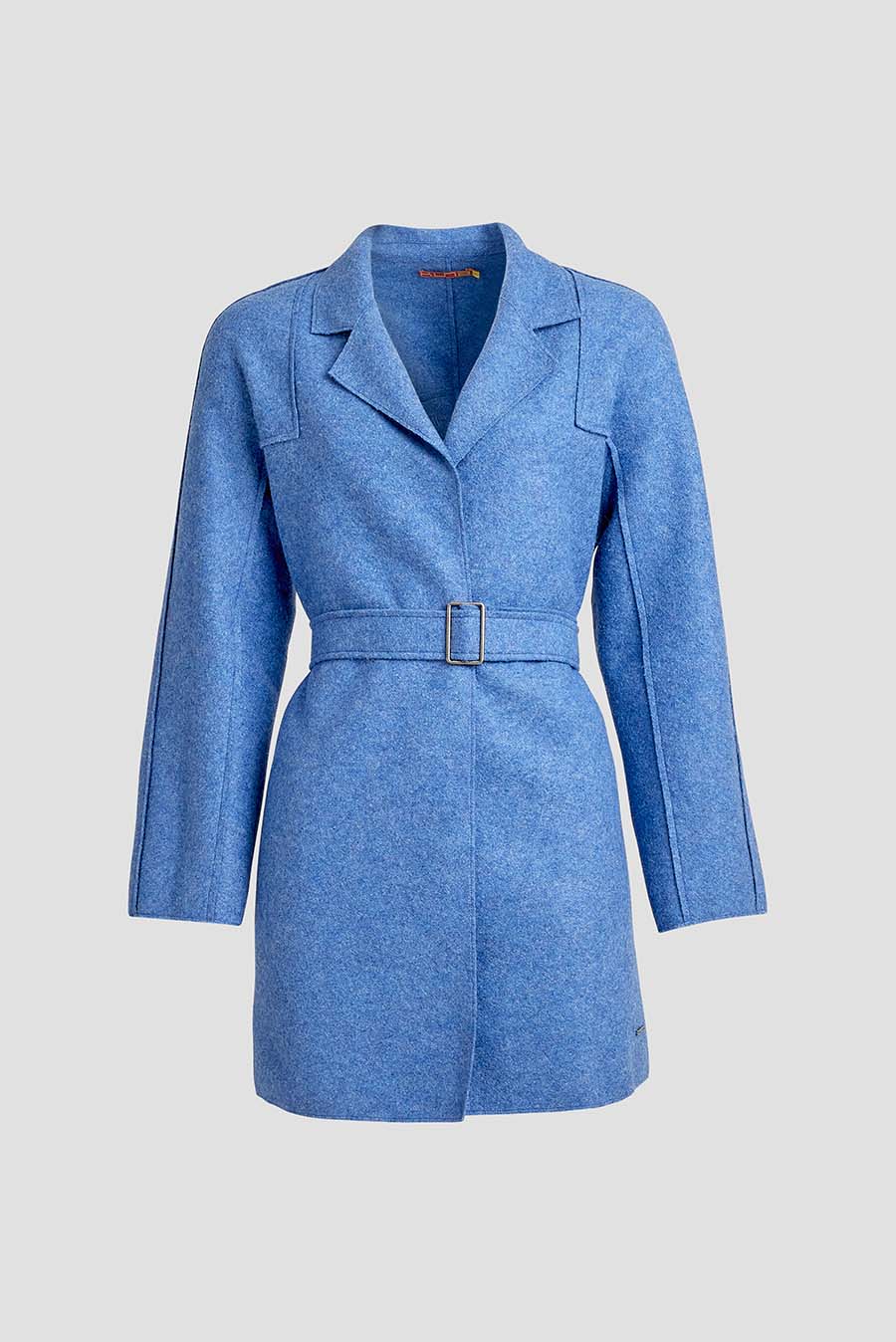 Waylan Coat Alpaca Color Blue