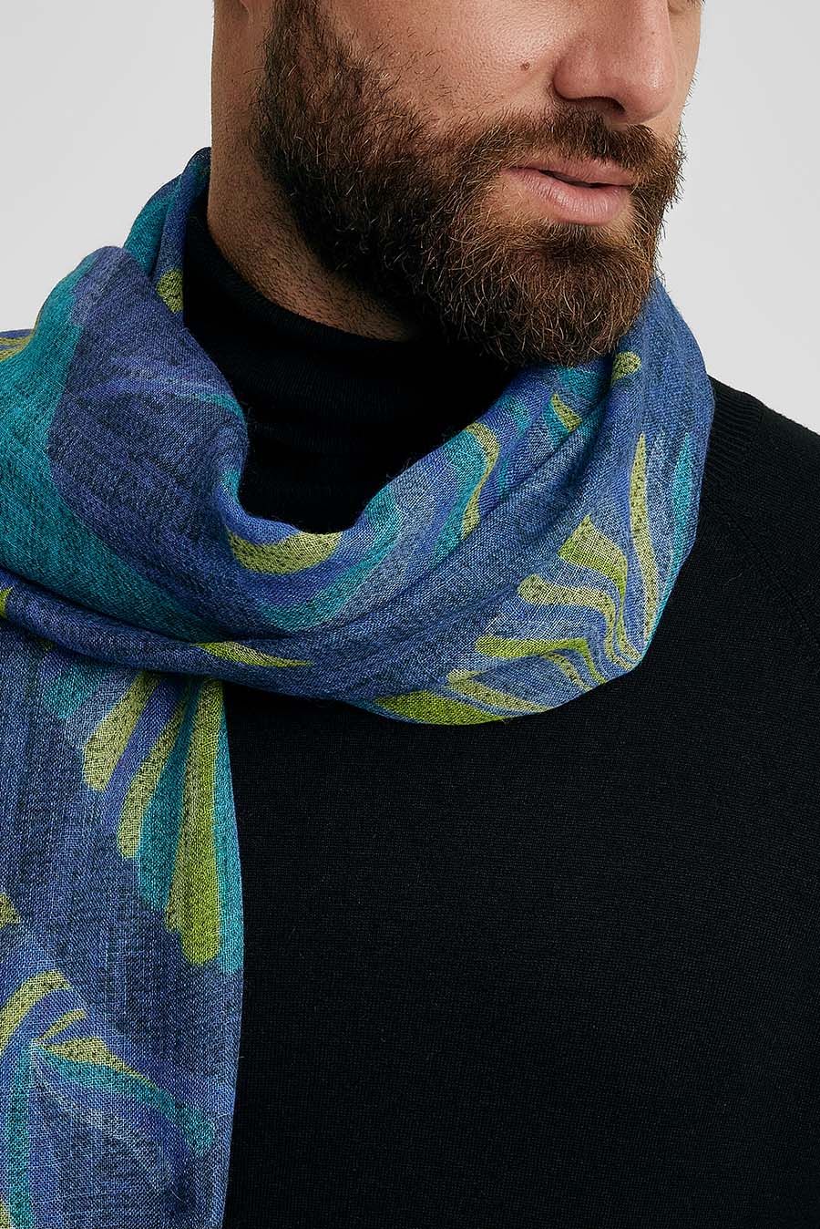 Manta Wallon de Baby Alpaca Color Azul