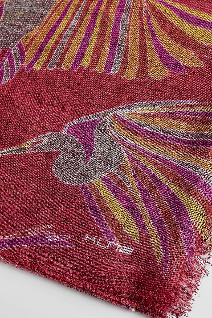 Wallon Shawl Baby Alpaca Color Red