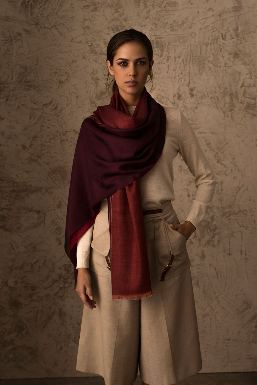 ESTOLA BARNABÉ DE ROYAL ALPACA & SEDA COLOR BURDEOS