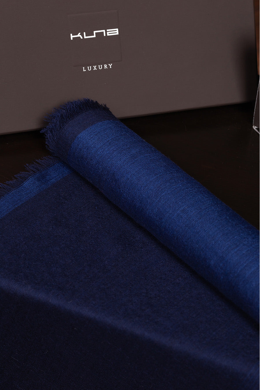 Balthazar Shawl Royal Alpaca & Silk Color Blue