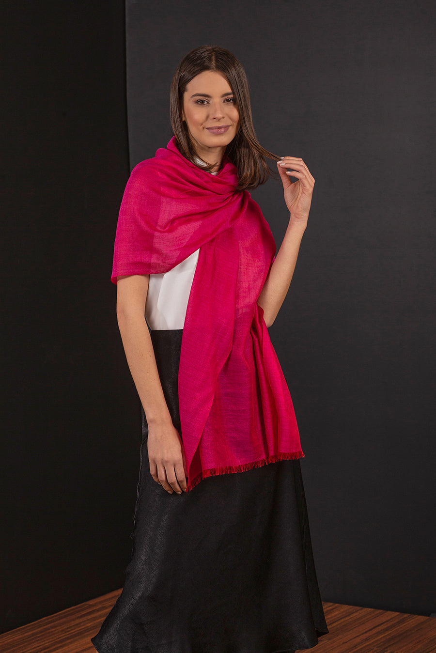 ESTOLA BILBAO DE ROYAL ALPACA & SEDA COLOR FUSCIA