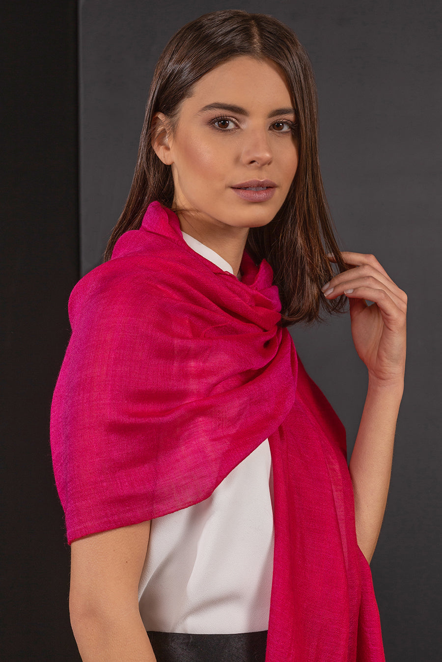 ESTOLA BILBAO DE ROYAL ALPACA & SEDA COLOR FUSCIA