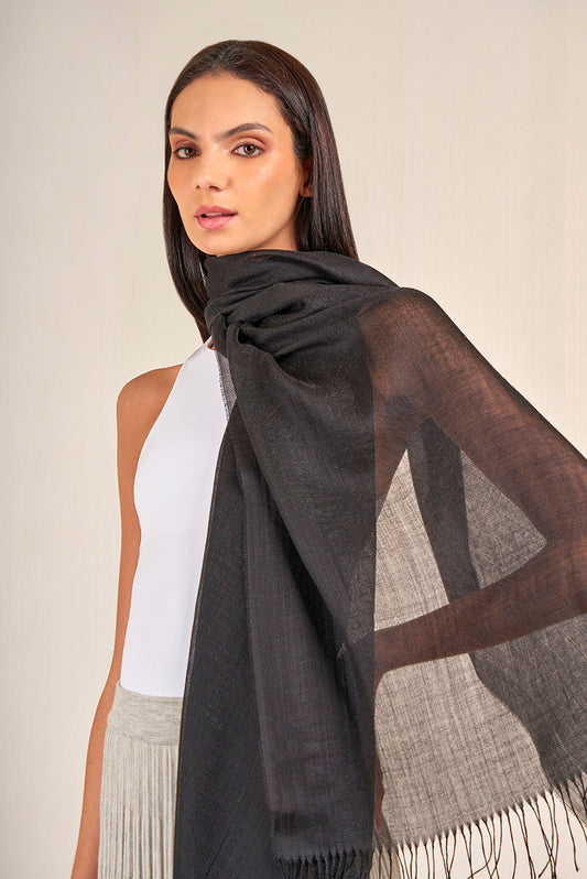 Vercorin Shawl Baby Alpaca Color Black