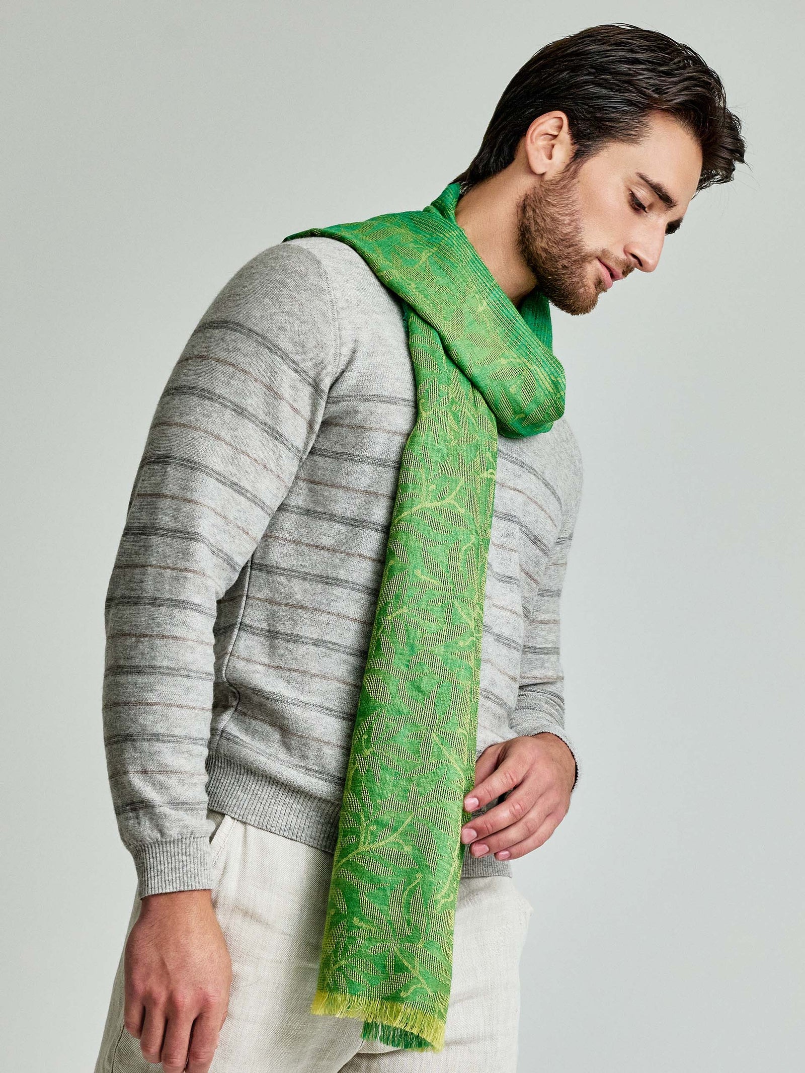 Winslow Shawl Baby Alpaca & Silk Color Green