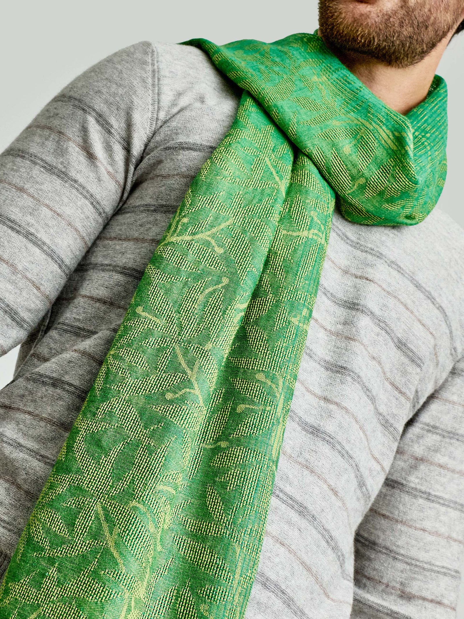Winslow Shawl Baby Alpaca & Silk Color Green